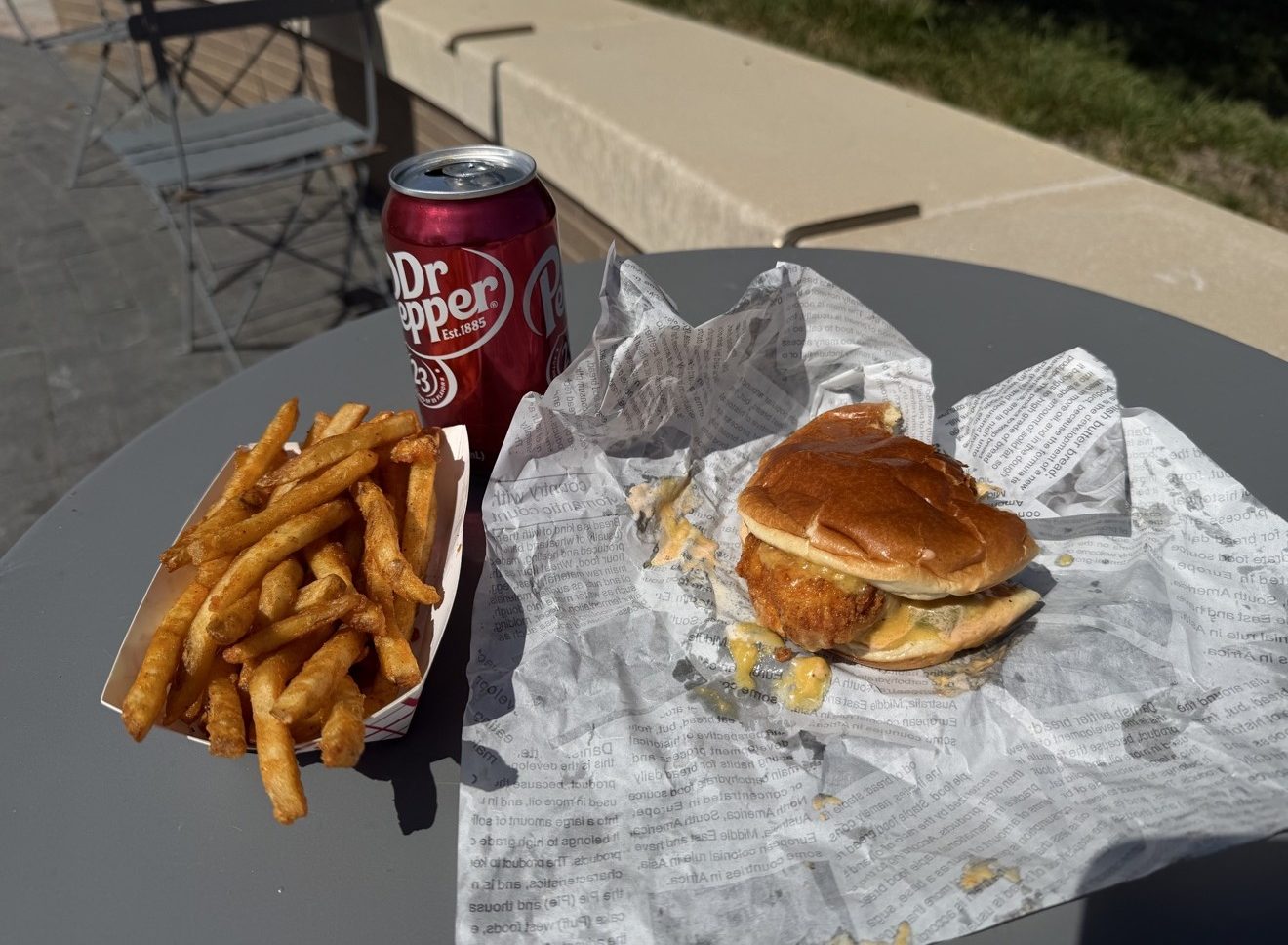 Garlic parm chicken sandwich at Cravedd
