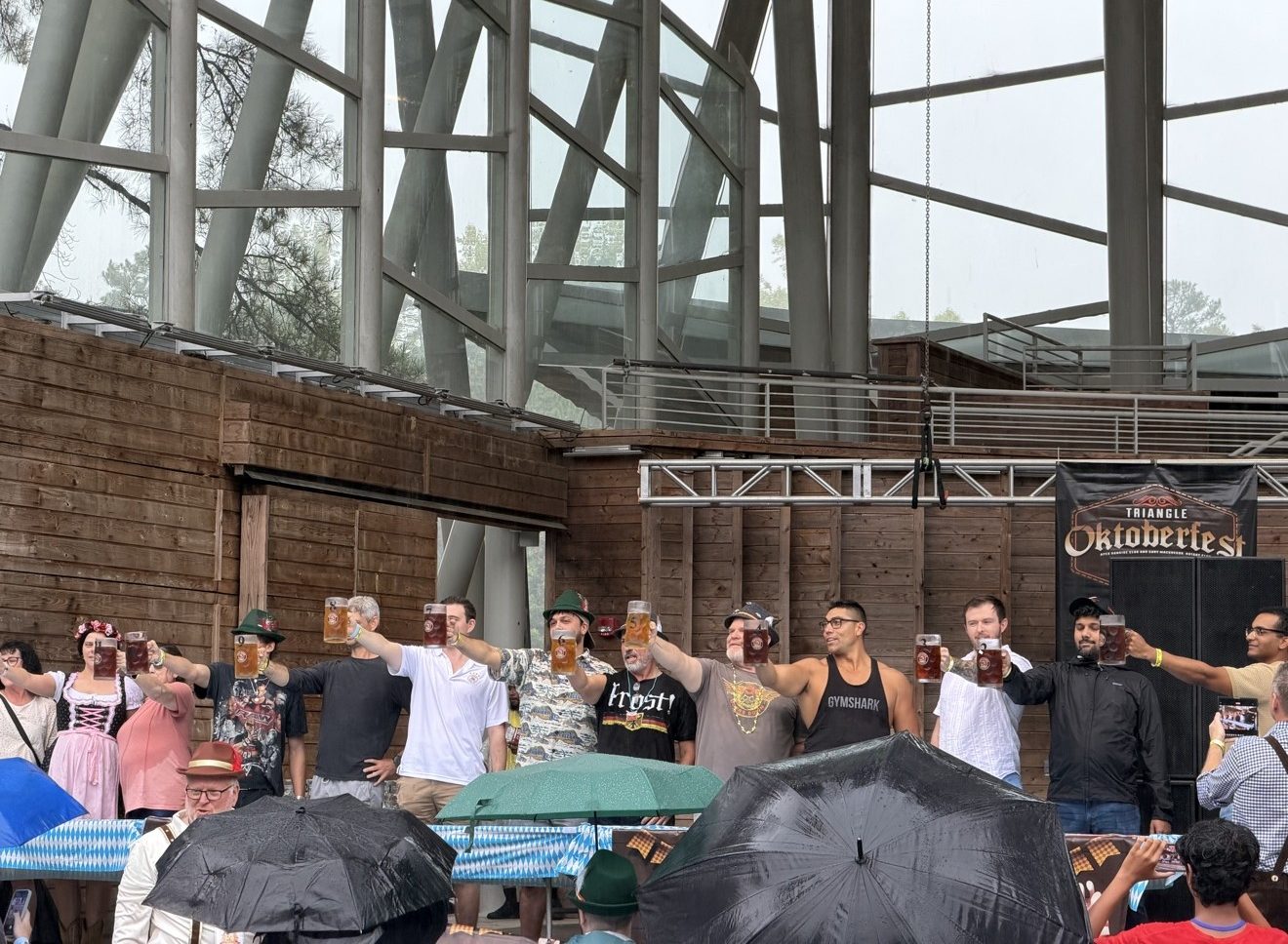 Stein hoist at Triangle Oktoberfest